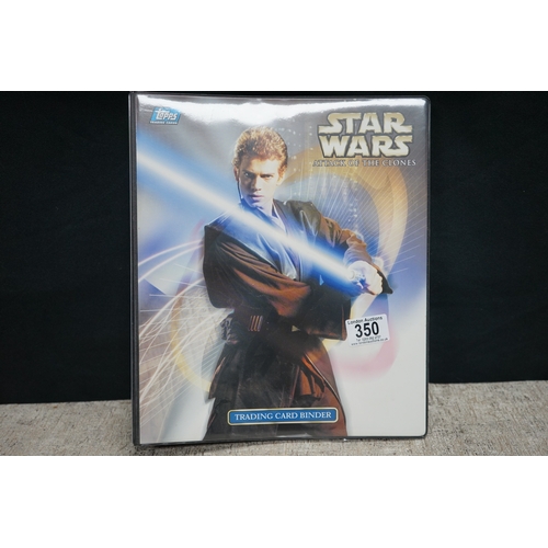 350 - Collectors Cards: Star Wars Attack of the Clones-Complete Set of 99 Base Cards, All 10 Silver Foil C... 