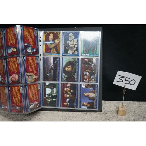 350 - Collectors Cards: Star Wars Attack of the Clones-Complete Set of 99 Base Cards, All 10 Silver Foil C... 