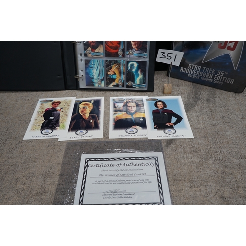 351 - Collection of Star Trek 35th Anniversary Edition Collectors Cards, Complete Set of 72, Cinema 2000 t... 