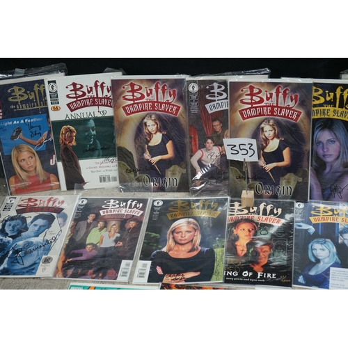 353 - Collection of 26 Ltd Edition Autographed Comics Mostly Buffy the Vampire Slayer comic books and vari... 