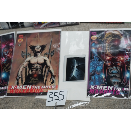 355 - Collection of 12 Ltd Edition Autgoraphed X-Men comic books and graphic novels plus a Ltd Edition Pro... 