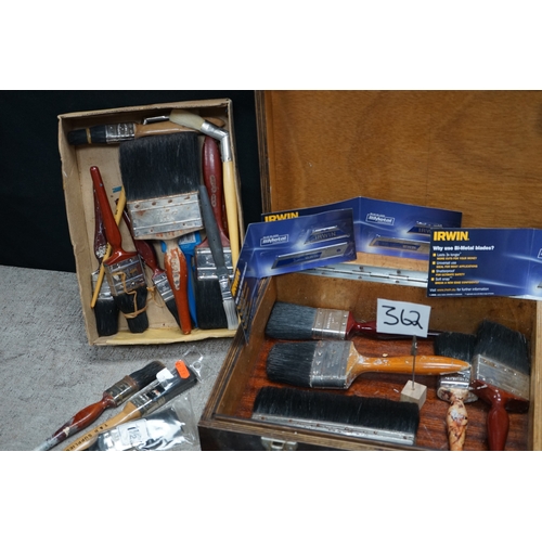 362 - Good Lot of Very Good Quality Decorators Tools incl. Brushes etc- including Hamiltons, mostly Britis... 