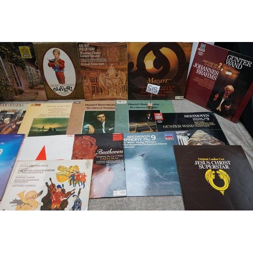 515 - Collection of vinyl records, featuring albums such as 