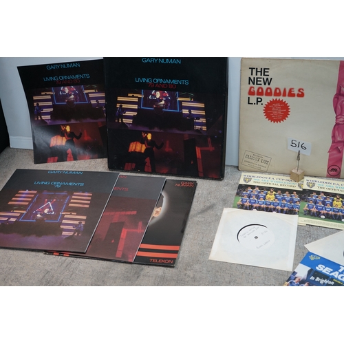 516 - Collection of vinyl records including Gary Numan's 