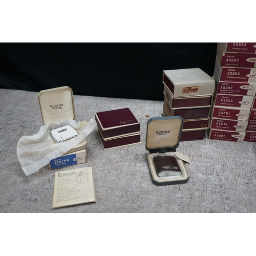 225 - Collection of Ronson lighters and accessories, including models such as Viking, Essex, Ascot, Capri,... 