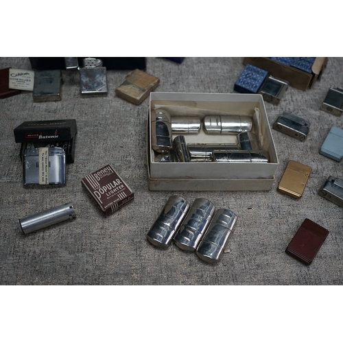 233 - Large Collection of New Old Stock Lighters from a West End Retailer- Unused Vintage Lighters in Orig... 