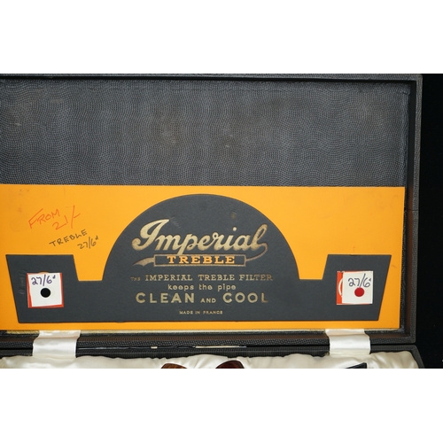 261 - Set of 12 Imperial Treble London Made Pipes. Unused Retail Display Set from a West End Tobacconists