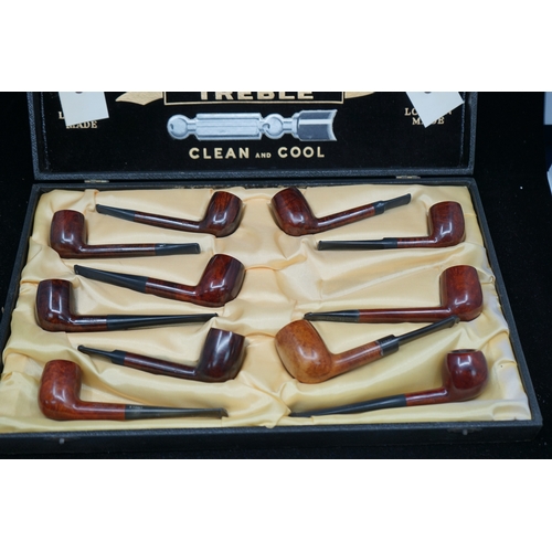 263 - Set of 12 Imperial Treble London Made Pipes. Unused Retail Display Set from a West End Tobacconists