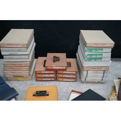 267 - New Old Stock: Lot of Various 50s/60s Cigarette Cases, Wallets, Leather Lettercases etc