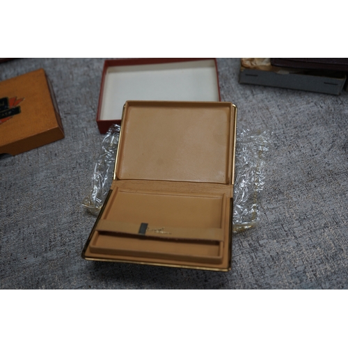 267 - New Old Stock: Lot of Various 50s/60s Cigarette Cases, Wallets, Leather Lettercases etc