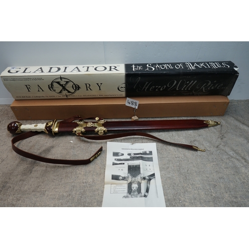 Factory X Gladiator Sword of Maximus with scabbard . Mint in original ...