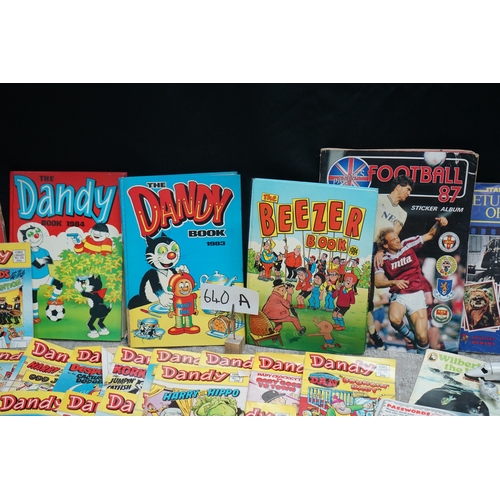 209 - Collection of comic books, sticker albums, and memorabilia including titles such as The Dandy, The B... 