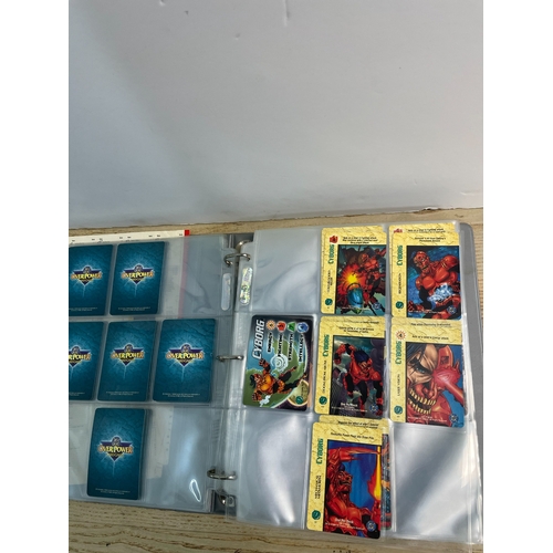 156 - Collectors Cards: A Branded Superman Card Binder Containing a Near Complete Set of DC Overpower (199... 