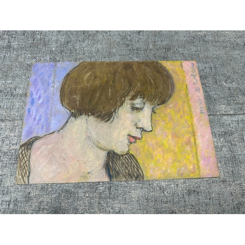 2o - Peter Samuelson (British 1912-1996) Original Works - A Ginger-haired lady looking down 1992 (32cm x ... 