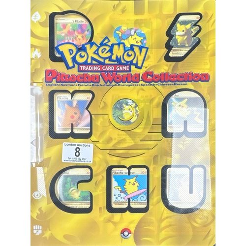 8 - Pokemon Pikachu World Collection 2000 Consisting of 9 Mint Condition Cards in Original Binder