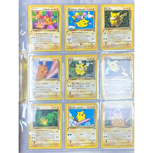 8 - Pokemon Pikachu World Collection 2000 Consisting of 9 Mint Condition Cards in Original Binder