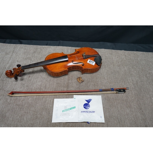 281 - A Vintage Violin and Bow