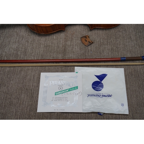 281 - A Vintage Violin and Bow