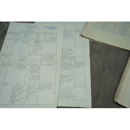 287 - Two RAF Workshop Record Notebooks with Drawings, Calculations, Reports etc