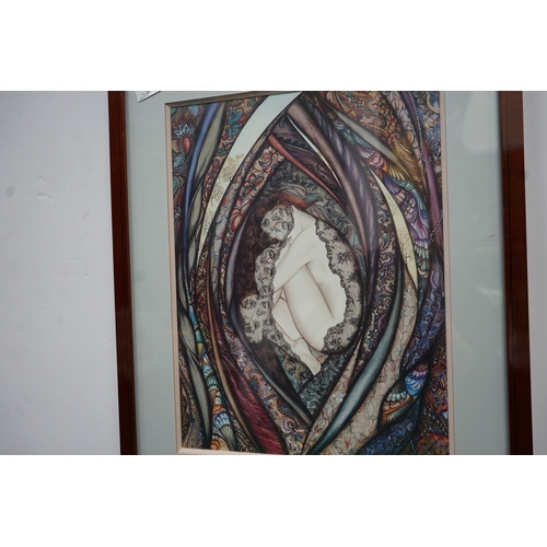 330 - Framed Print Annick Lebedyk: Naissance H:55xW:45