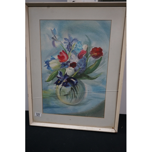 333 - Vintage Still Life Watercolour, Framed and Signed Kate Forbes to the Bottom Right H:64xW:49