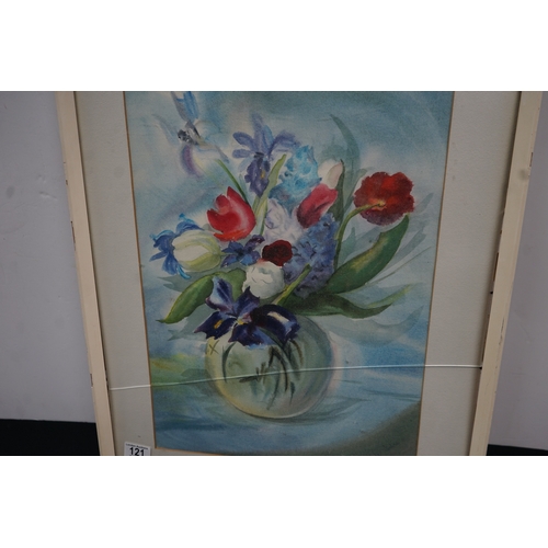 333 - Vintage Still Life Watercolour, Framed and Signed Kate Forbes to the Bottom Right H:64xW:49