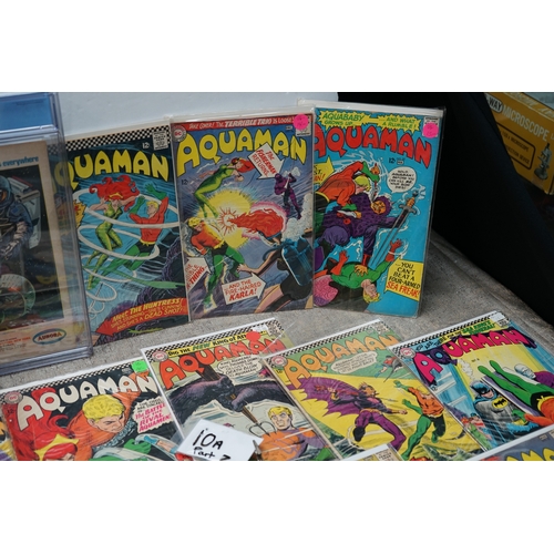 10A - 1960s Comics Books: Aquaman Issues 1-63. to Include 4 Graded Comics.