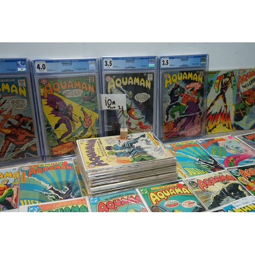 10A - 1960s Comics Books: Aquaman Issues 1-63. to Include 4 Graded Comics.