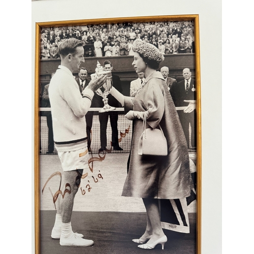 10C - Rod Laver Grand Slam Champion Signed Framed Ltd Edition Memorabilia 77cm x 57.5cm