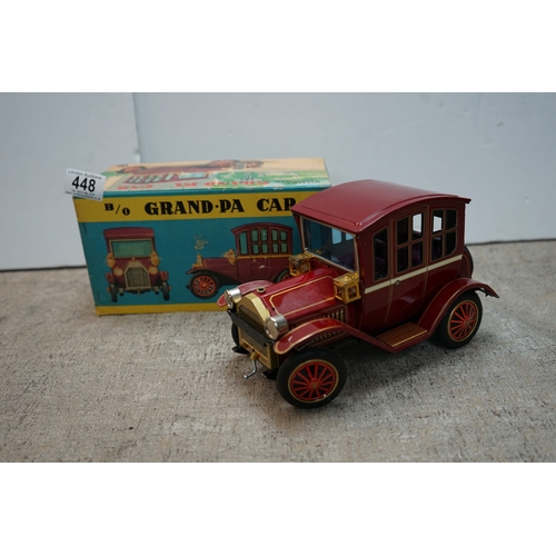 448 - Vintage Battery Operated Grand Pa Car in Original Box