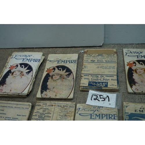 1237 - Collection of 1930s Penge Empire Theatre Programmes