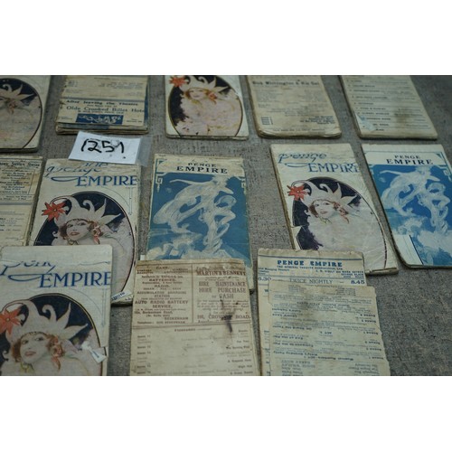 1237 - Collection of 1930s Penge Empire Theatre Programmes