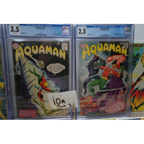 10A - 1960s Comics Books: Aquaman Issues 1-63. to Include 4 Graded Comics.