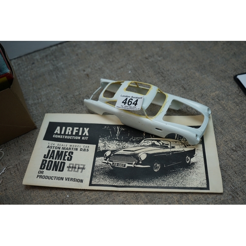 464 - Vintage James Bond Special Agent 007 Airfix in Original Box Part Built