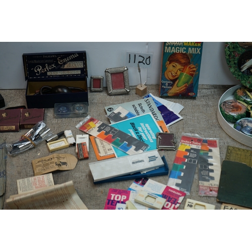 1200 - Collection of vintage ephemera and miscellaneous items including a Shaker Maker Magic Mix, Christmas... 