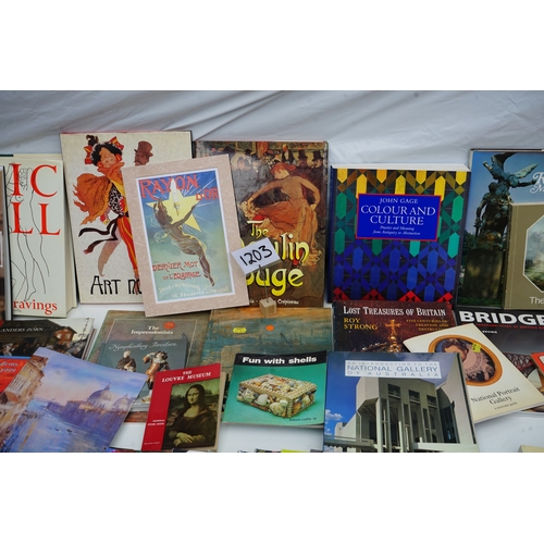 1203 - Collection of art books and magazines including titles on Rodin, art museums, and various art exhibi... 