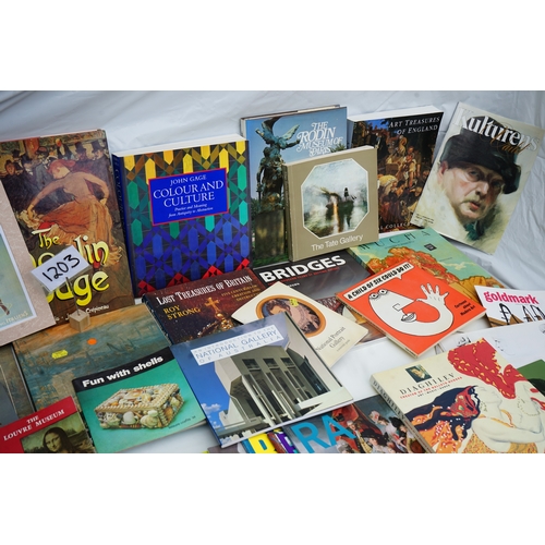 1203 - Collection of art books and magazines including titles on Rodin, art museums, and various art exhibi... 