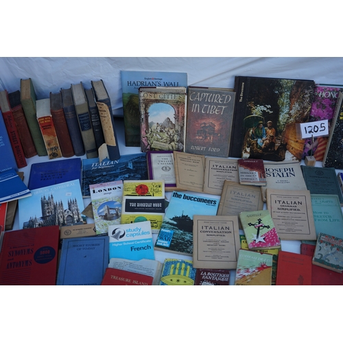 1205 - Collection of vintage and antique books including 