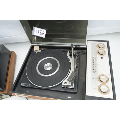 1186 - Two Vintage Record Players