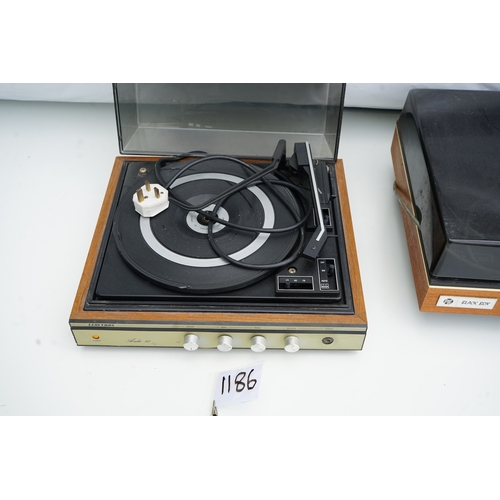 1186 - Two Vintage Record Players