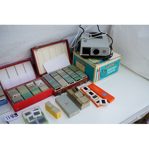 1188 - Old Hanimex Projector & Various Slides