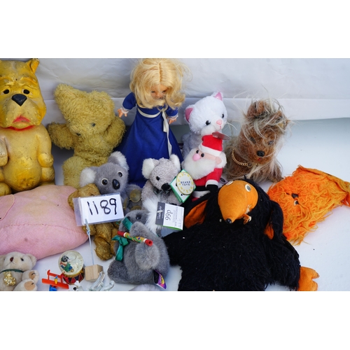 1189 - Lot of Various Vintage Soft Toys etc