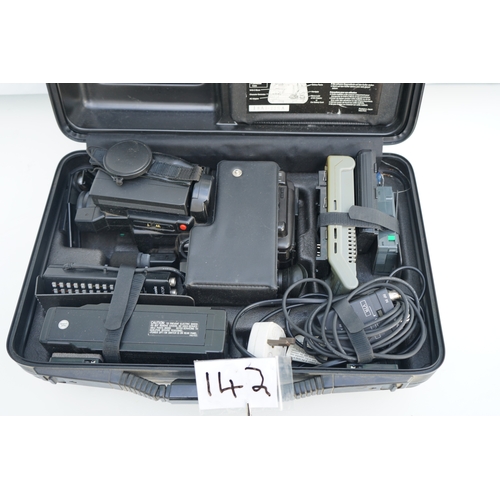 142 - Panasonic VHS-C Movie Camcorder in carrying case.