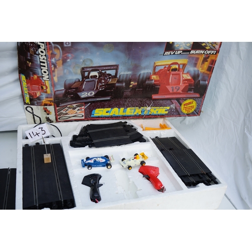 143 - Collection of Scalextric racing sets including 