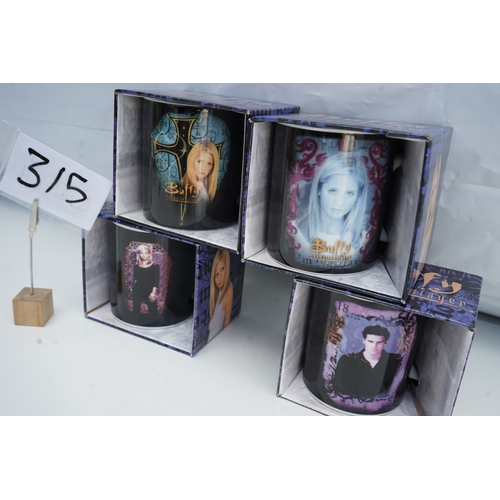 315 - Collection of 4 Buffy the Vampire Slayer mugs