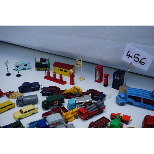 456 - Lot of Vintage 1960s Lesney Matchbox Cars, Buildings & Accessories including many rare examples