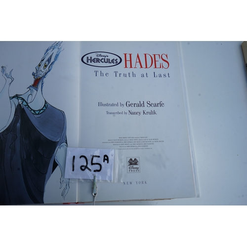 125A - Gerald Scarfe: Two Signed Books- Disney Hercules: Hades the Truth at Last & Scarfeland