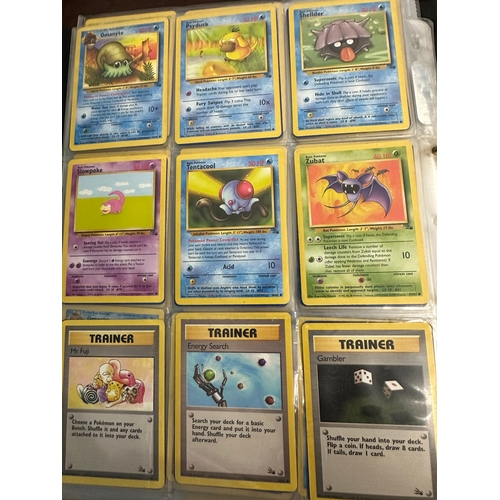 283 - Pokémon TCG - Fossil Complete Set 62/62 plus 4 other cards to Incl. Lt Surges Raichu