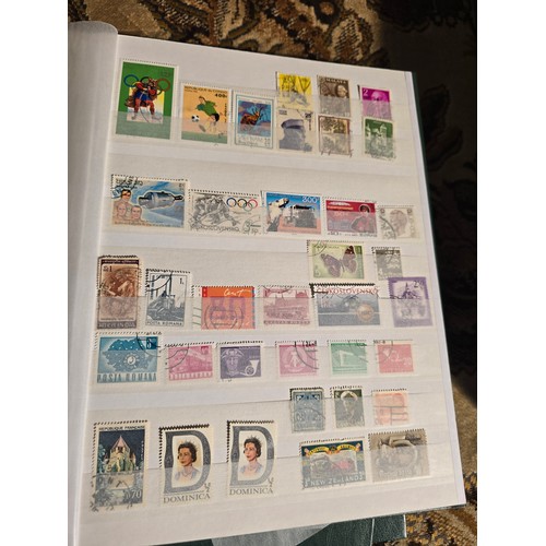 99 - 3x good albums of world stamps - small example of pages shown