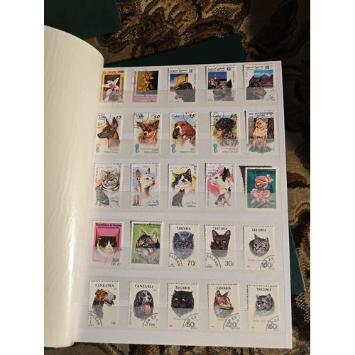 99 - 3x good albums of world stamps - small example of pages shown